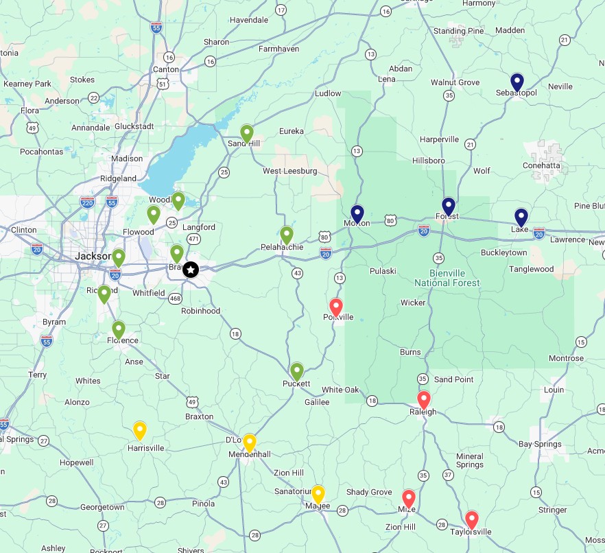 CMRLS library locations across Central Mississippi