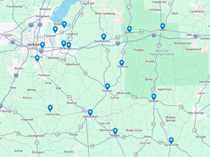 CMRLS library locations across Central Mississippi