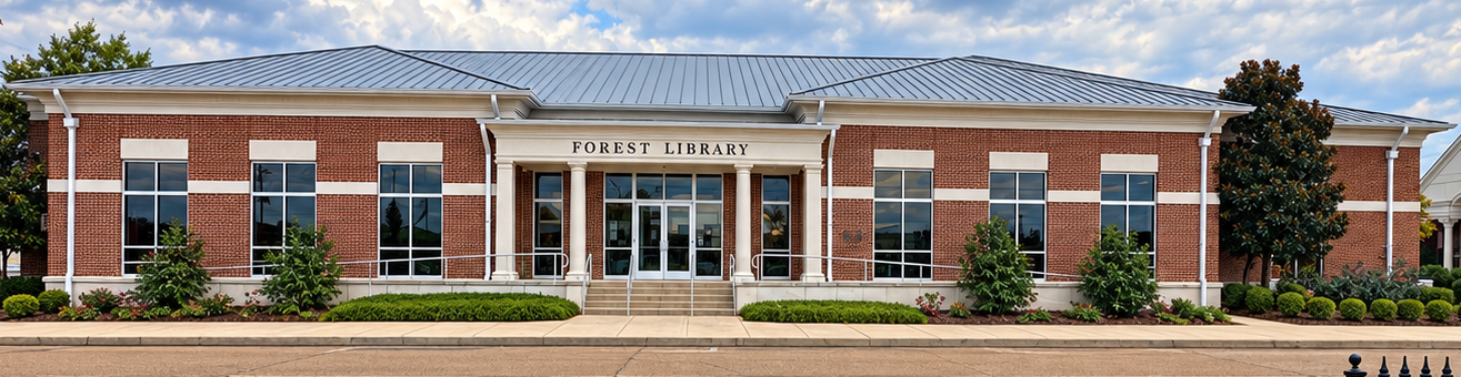 Exterior of the Forest Public Library